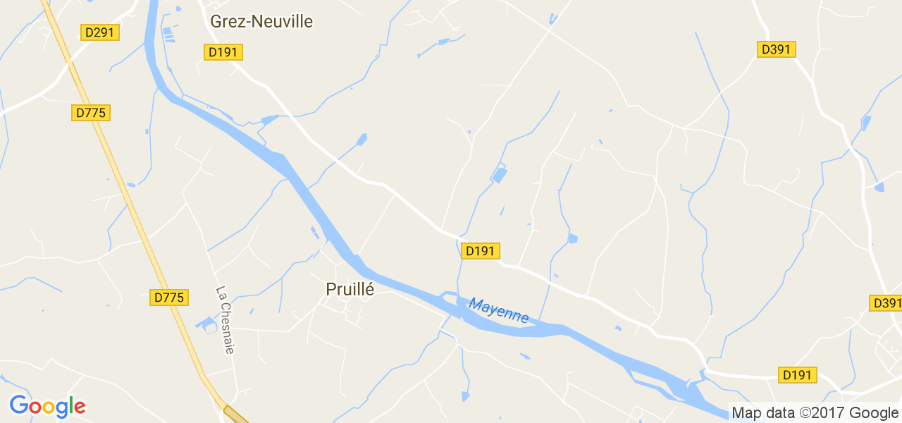 map de la ville de Pruillé