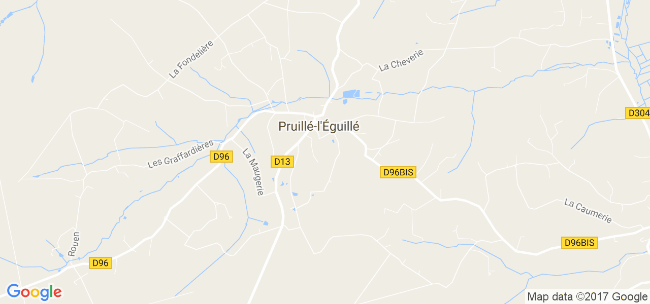 map de la ville de Pruillé-l'Éguillé