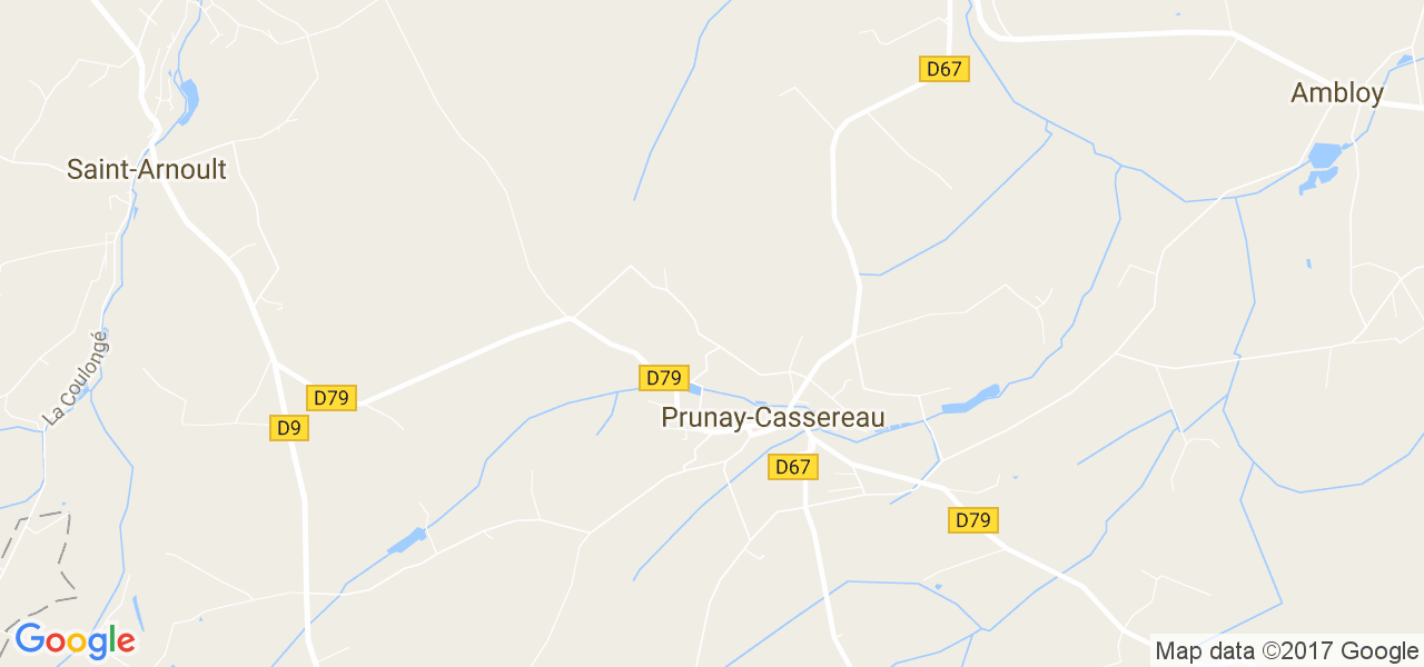 map de la ville de Prunay-Cassereau