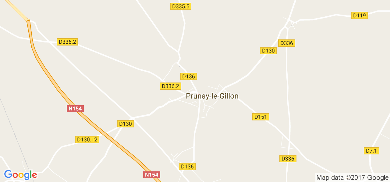 map de la ville de Prunay-le-Gillon