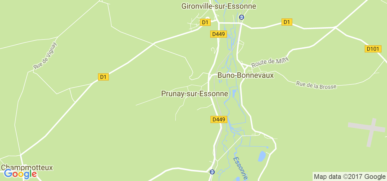 map de la ville de Prunay-sur-Essonne