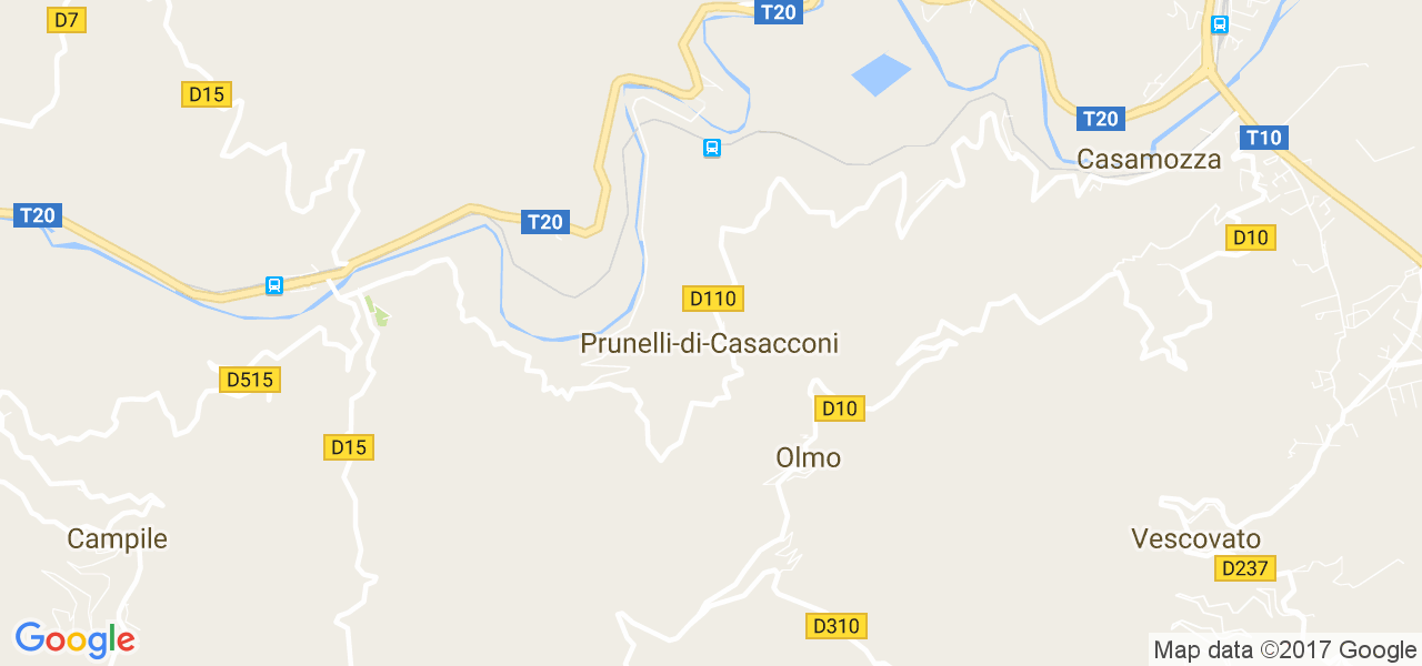 map de la ville de Prunelli-di-Casacconi