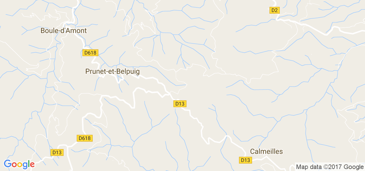 map de la ville de Prunet-et-Belpuig