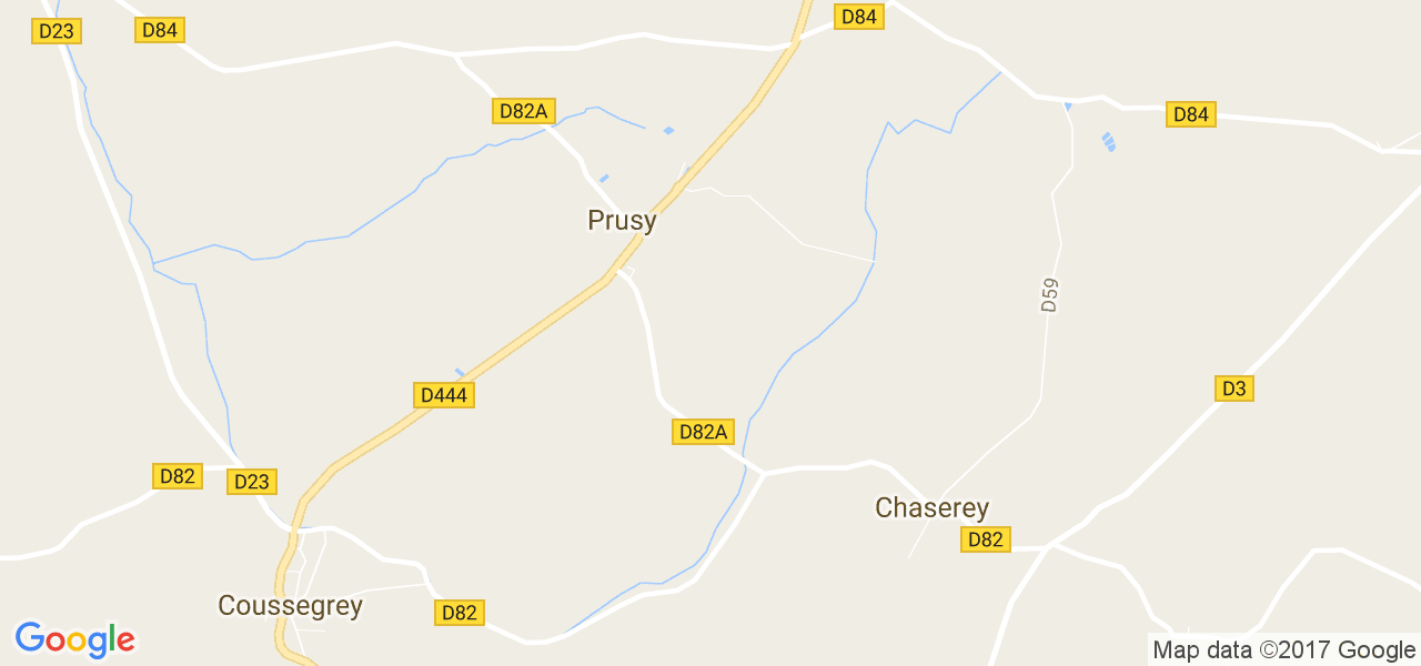 map de la ville de Prusy