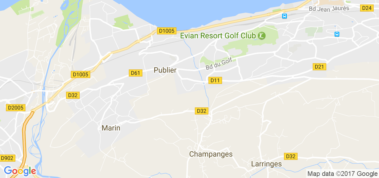 map de la ville de Publier