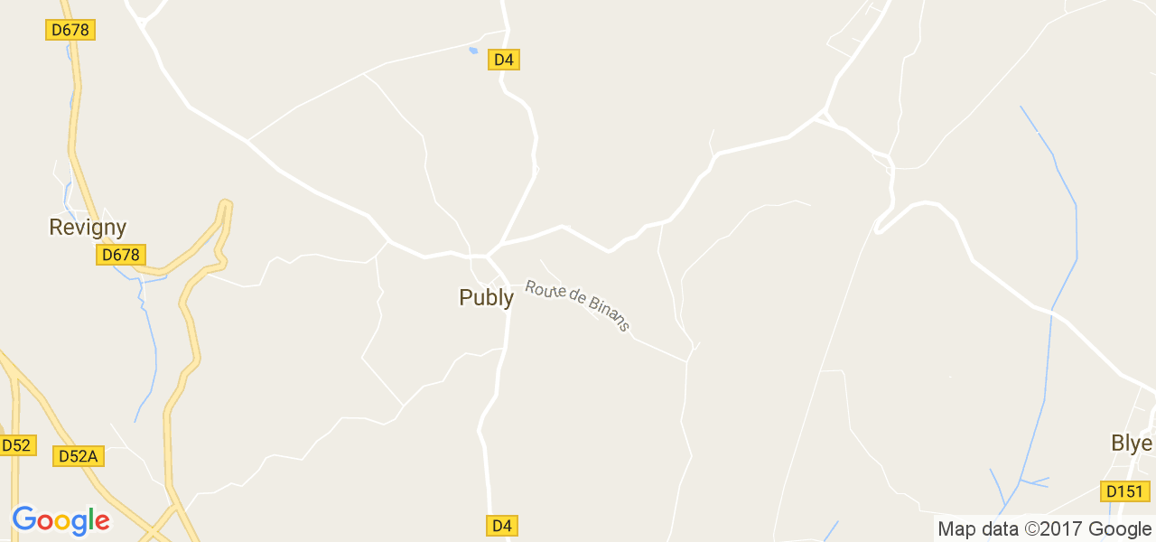 map de la ville de Publy