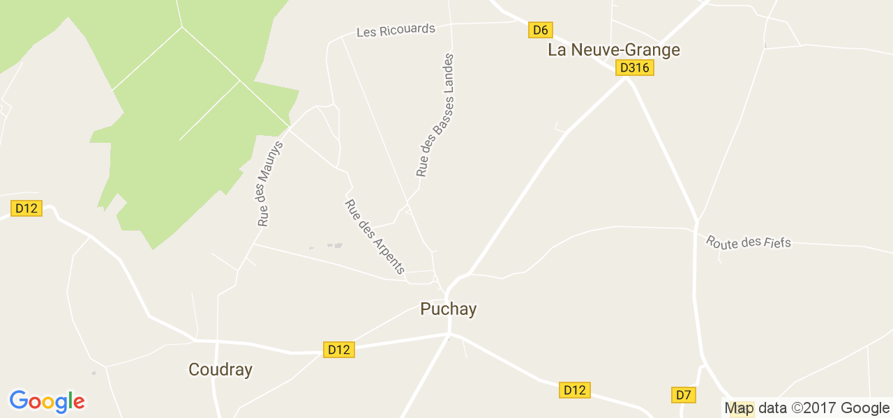 map de la ville de Puchay