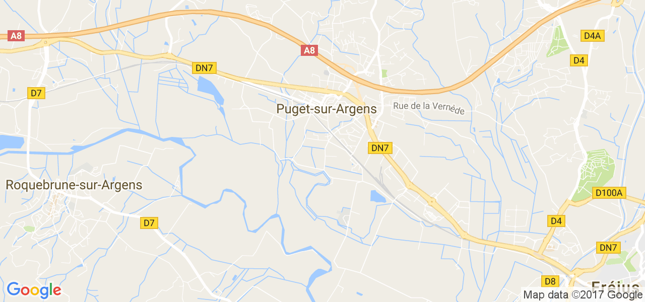 map de la ville de Puget-sur-Argens