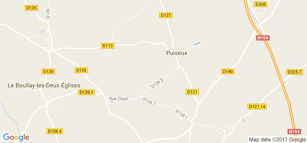 map de la ville de Puiseux