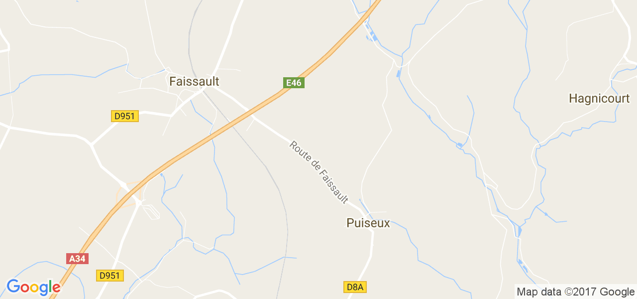 map de la ville de Puiseux