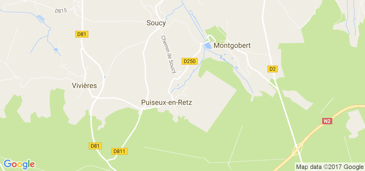 map de la ville de Puiseux-en-Retz