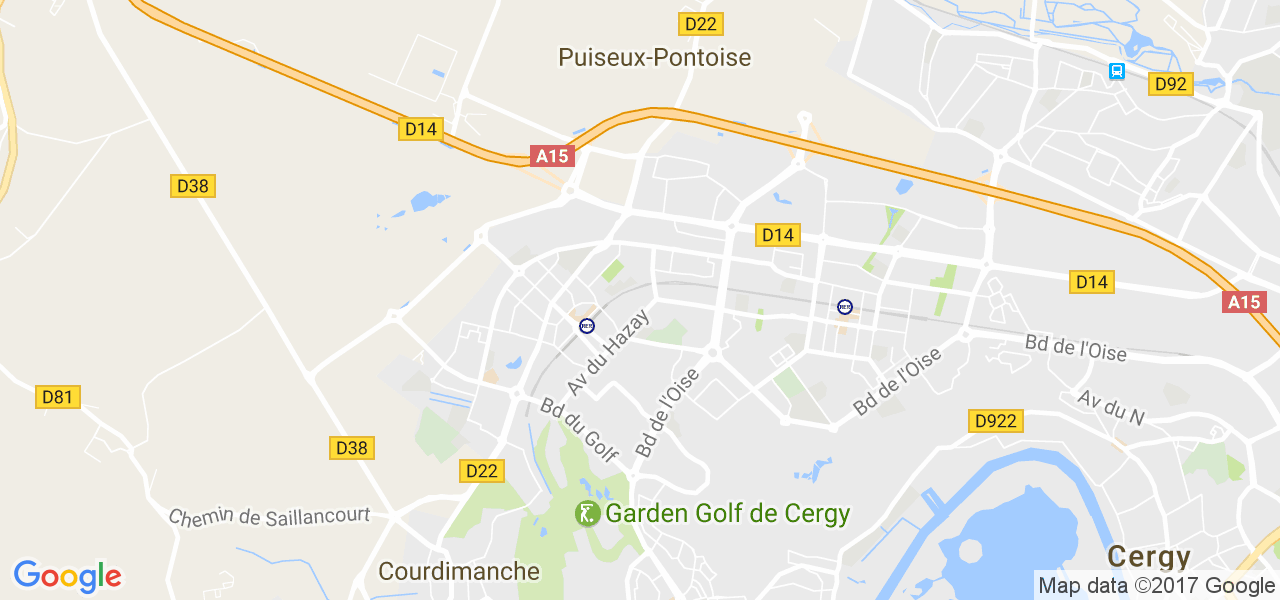 map de la ville de Puiseux-Pontoise