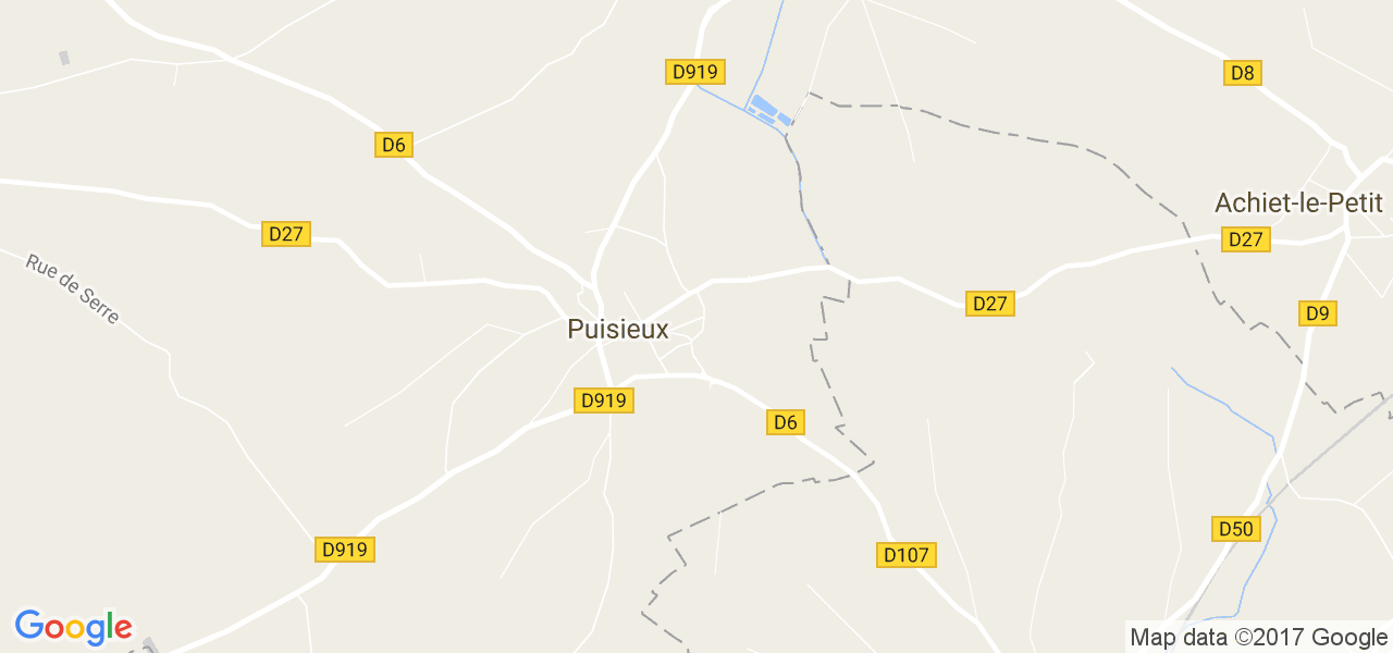 map de la ville de Puisieux