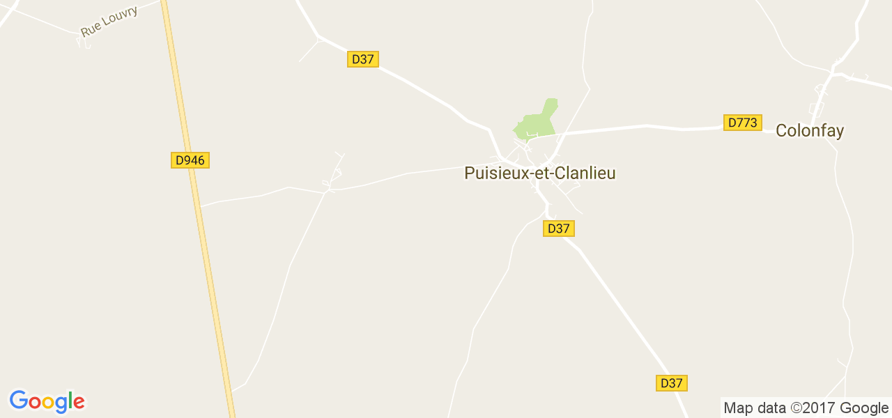 map de la ville de Puisieux-et-Clanlieu