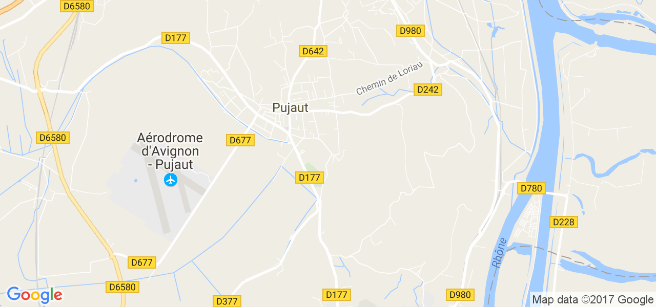 map de la ville de Pujaut