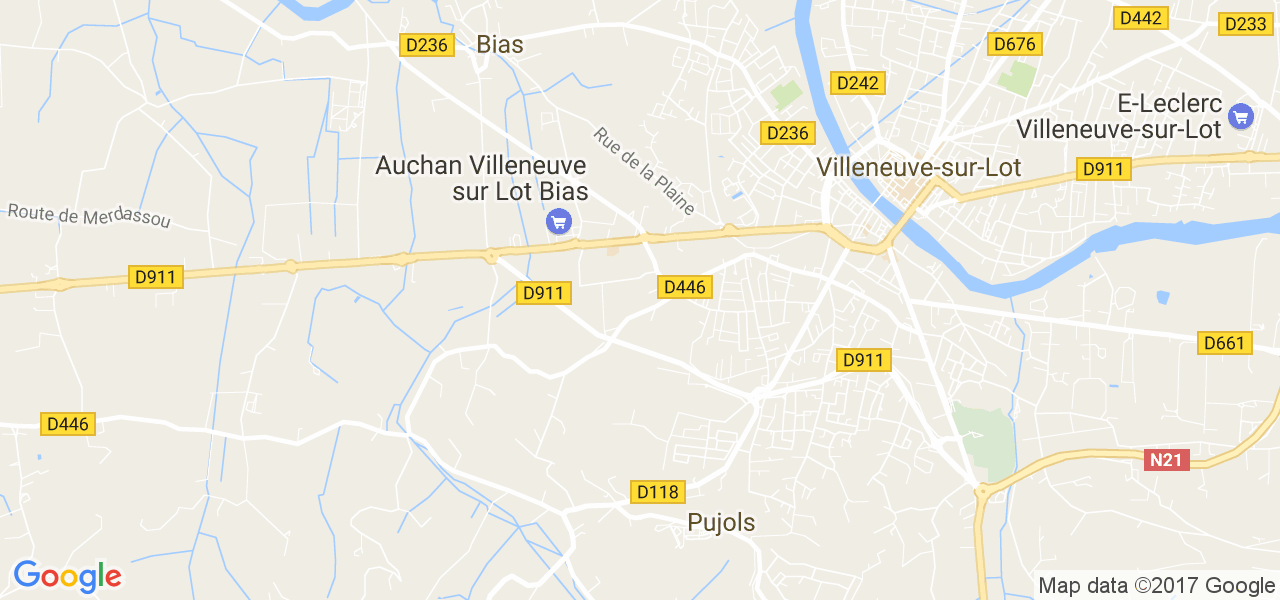 map de la ville de Pujols