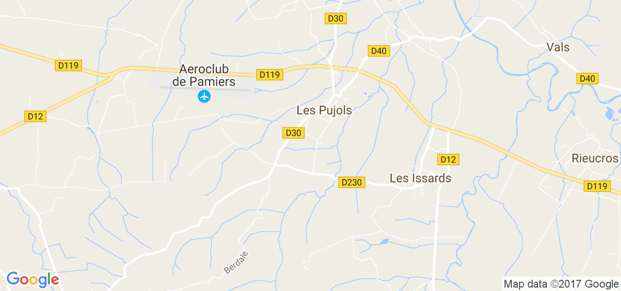 map de la ville de Pujols