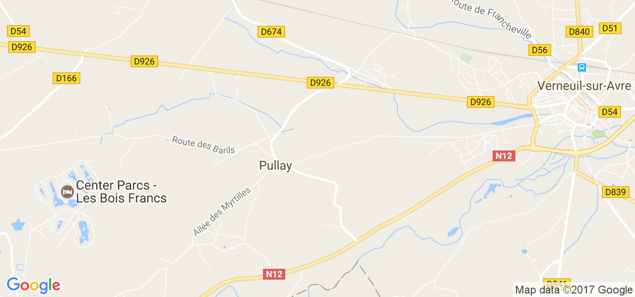 map de la ville de Pullay