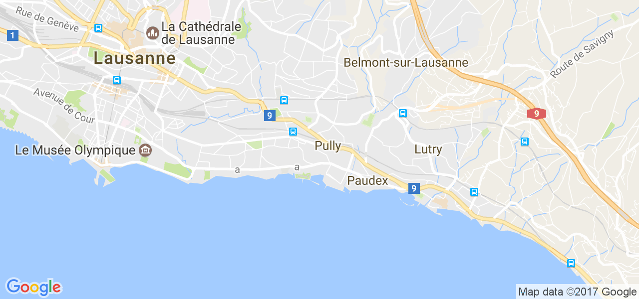 map de la ville de Pully