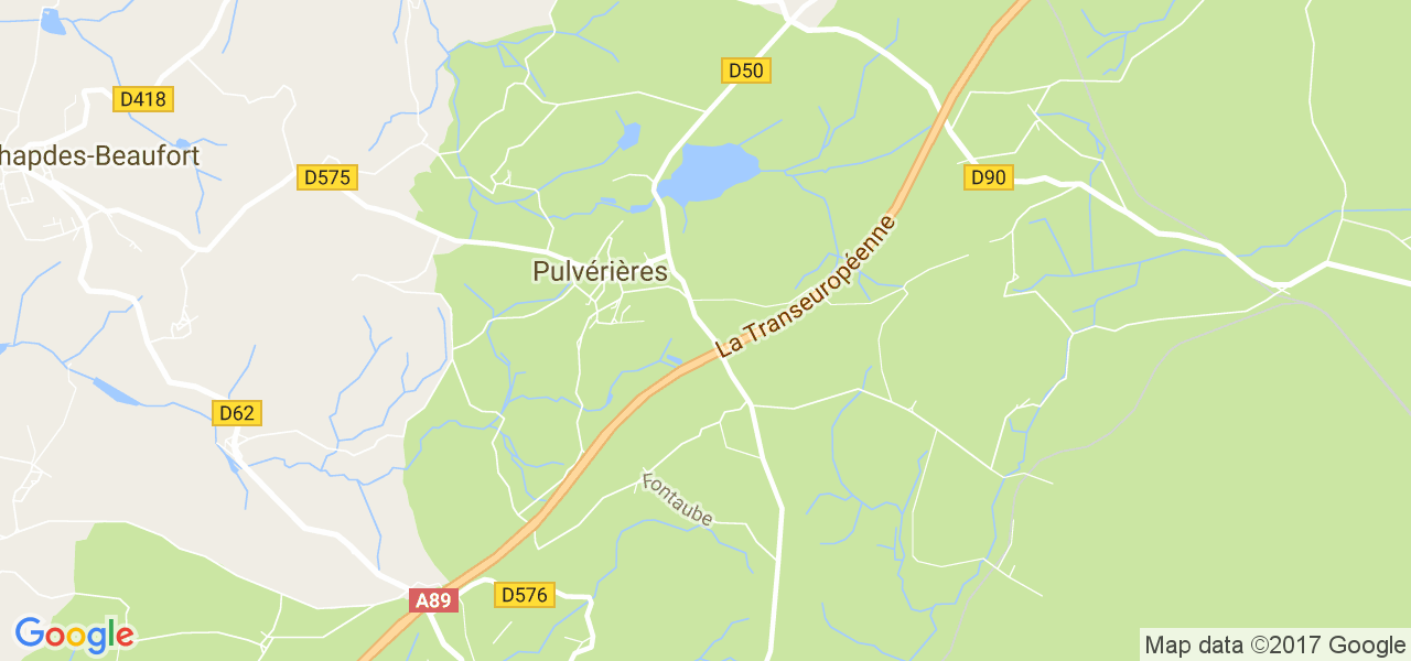 map de la ville de Pulvérières