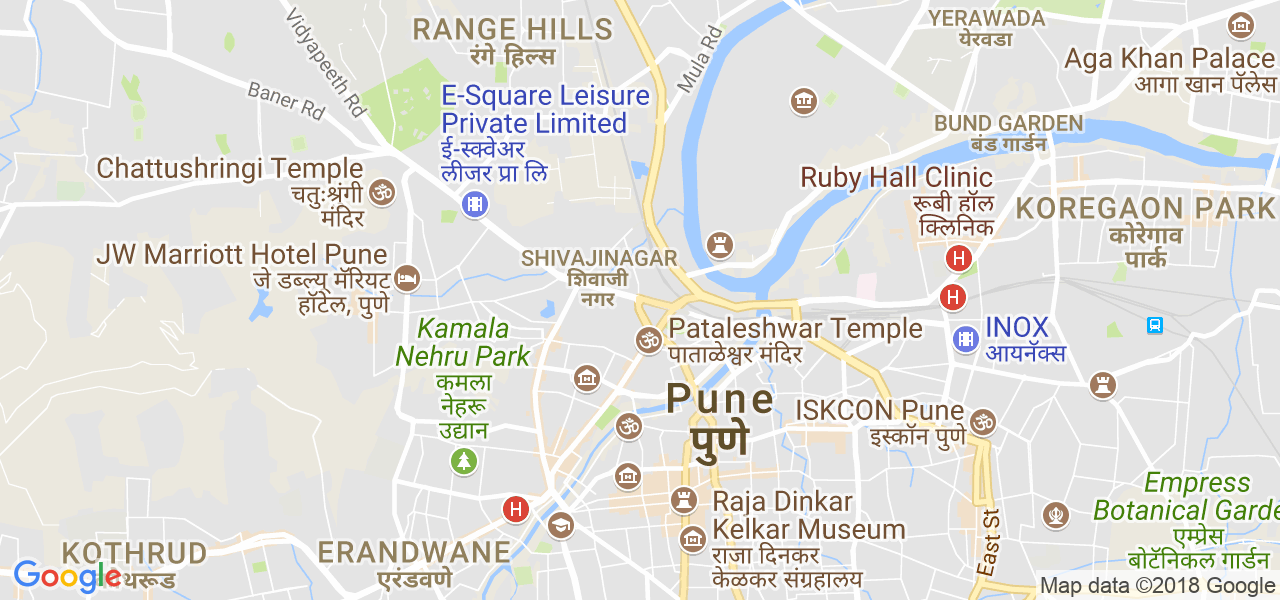 map de la ville de Pune