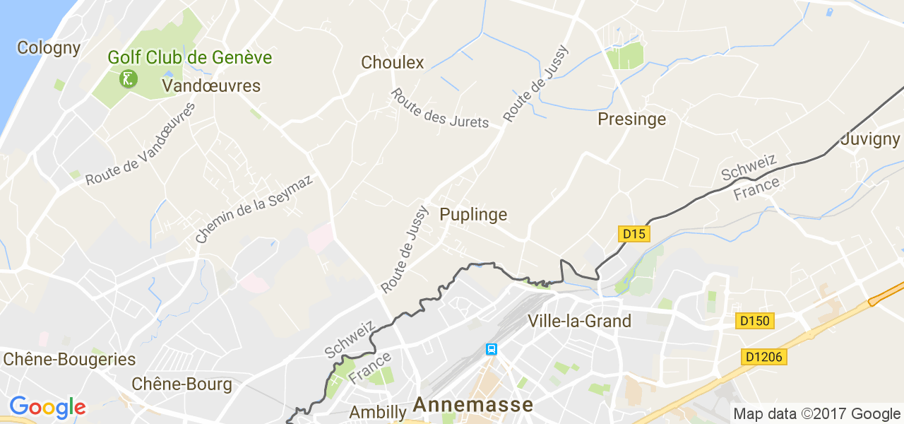 map de la ville de Puplinge