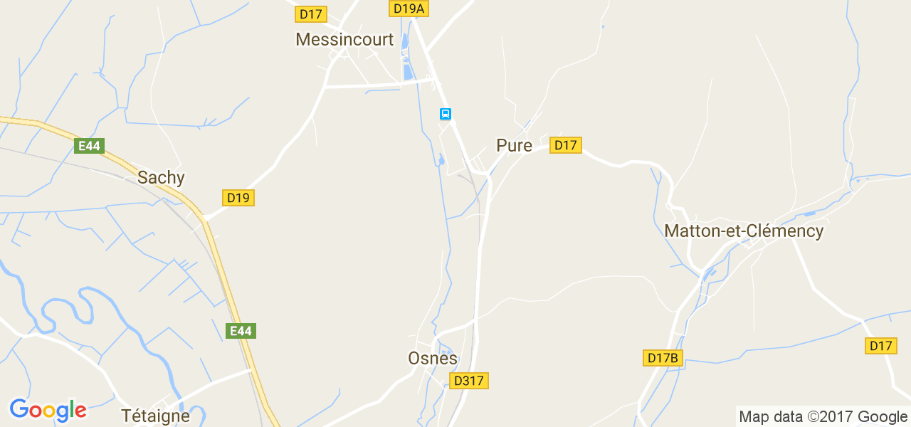 map de la ville de Pure