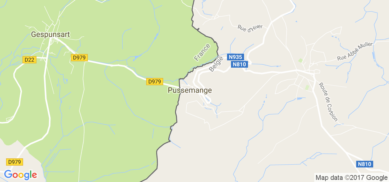 map de la ville de Pussemange