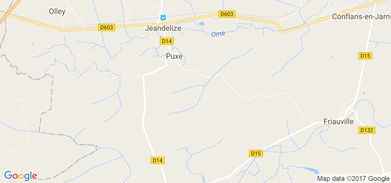 map de la ville de Puxe