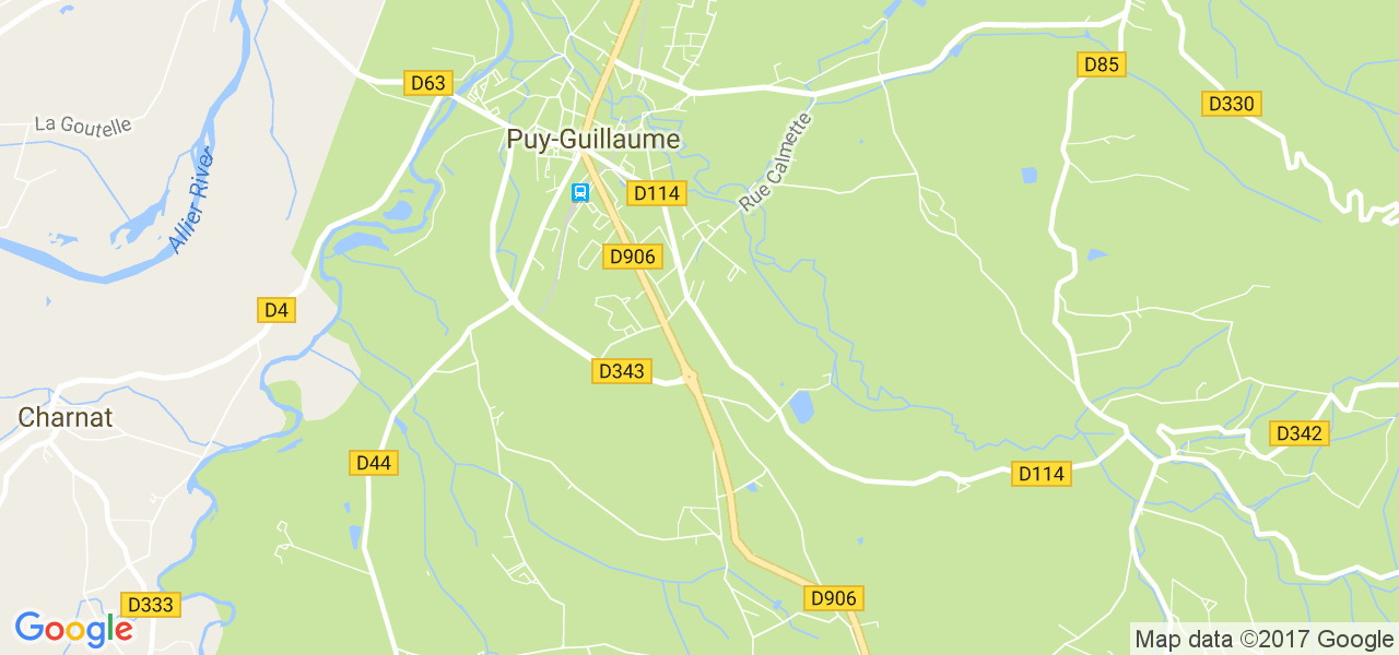 map de la ville de Puy-Guillaume