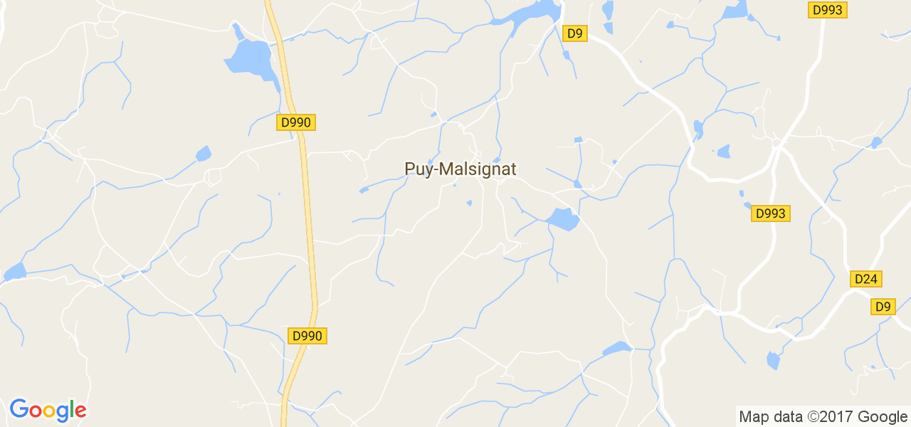 map de la ville de Puy-Malsignat