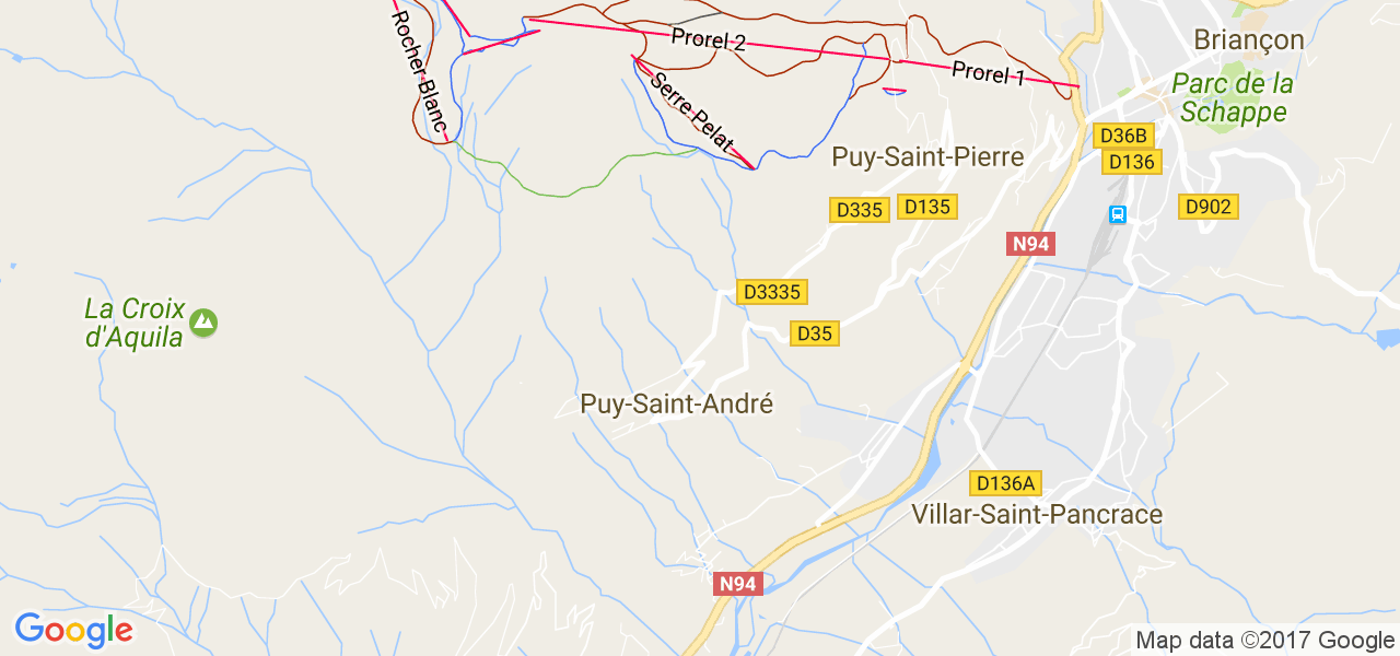 map de la ville de Puy-Saint-André