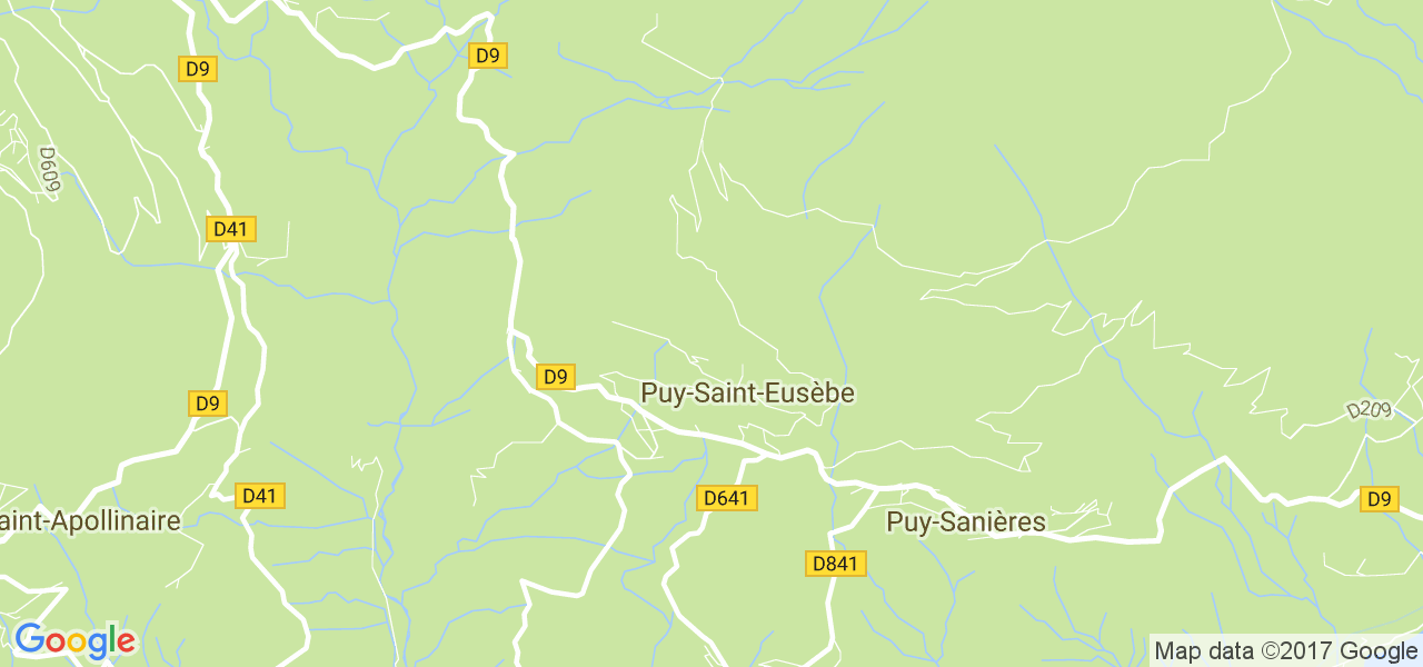 map de la ville de Puy-Saint-Eusèbe