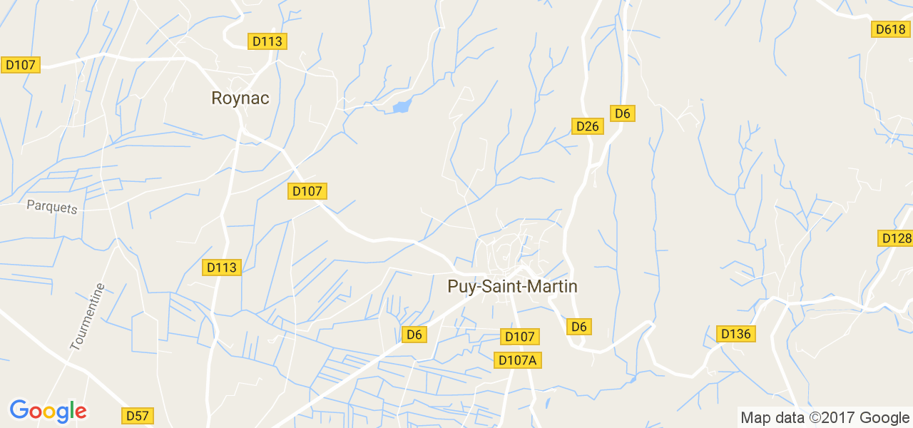 map de la ville de Puy-Saint-Martin