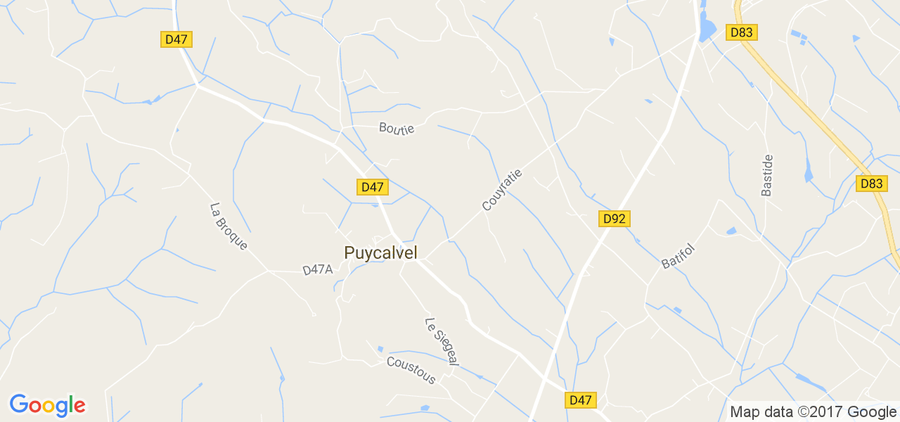 map de la ville de Puycalvel