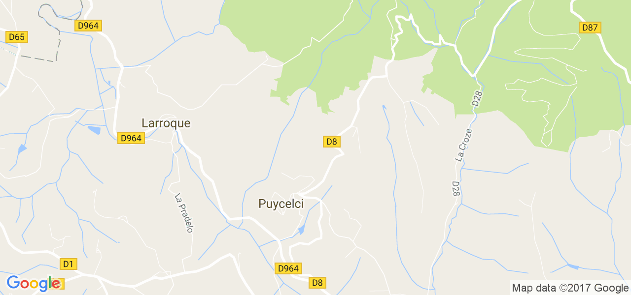 map de la ville de Puycelsi