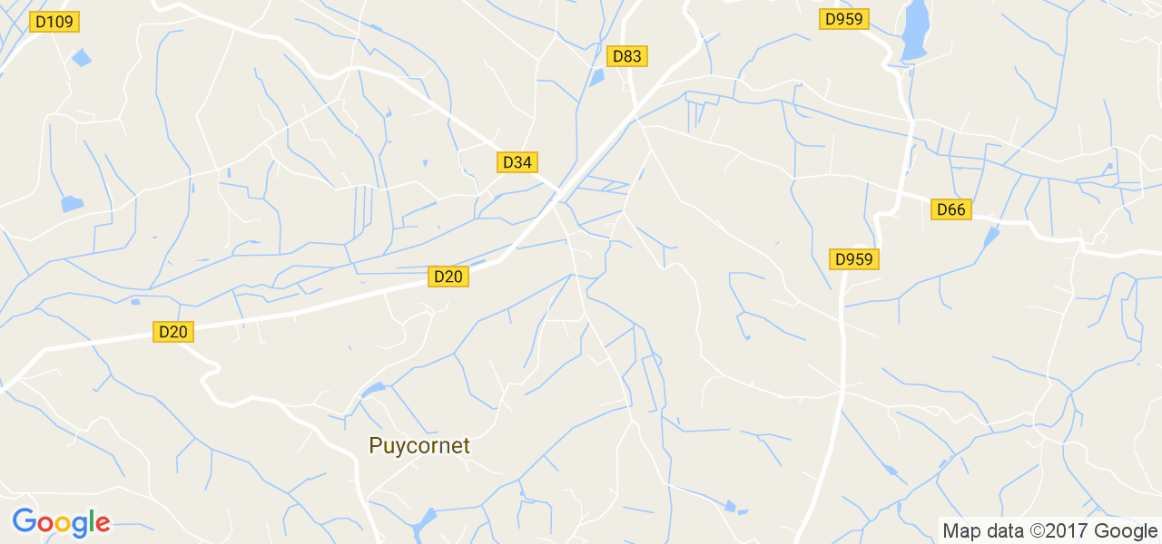 map de la ville de Puycornet