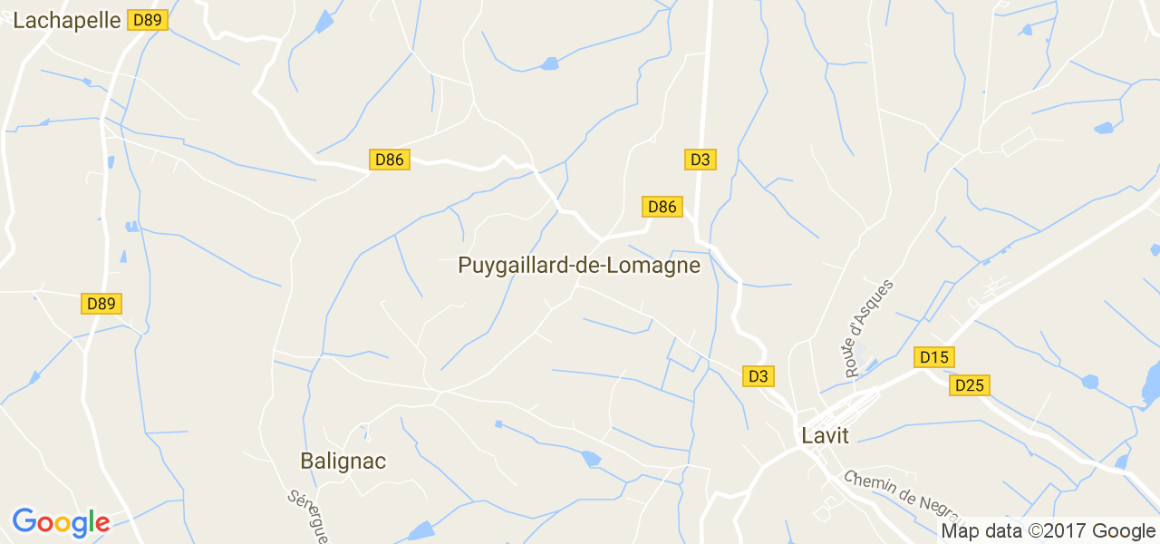 map de la ville de Puygaillard-de-Lomagne