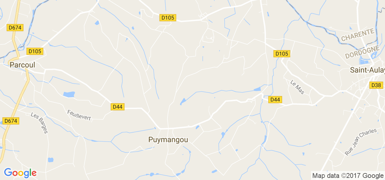 map de la ville de Puymangou