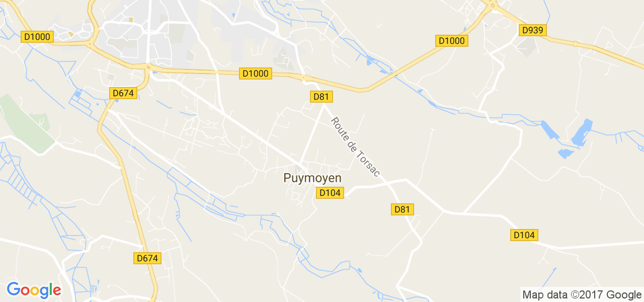 map de la ville de Puymoyen