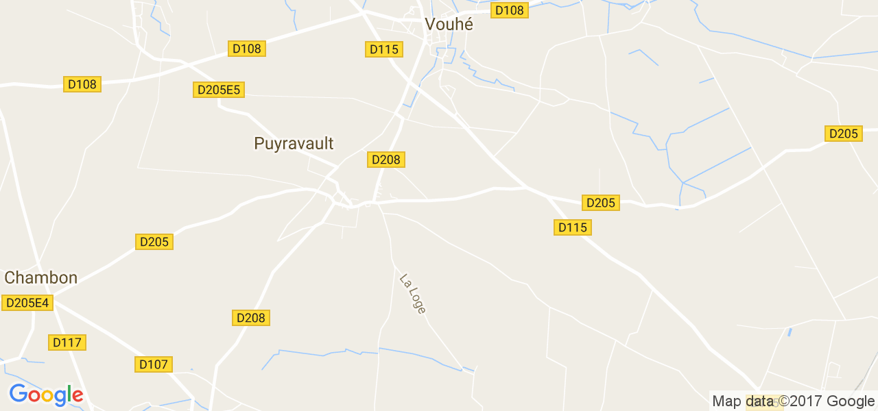 map de la ville de Puyravault