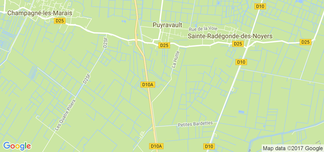 map de la ville de Puyravault