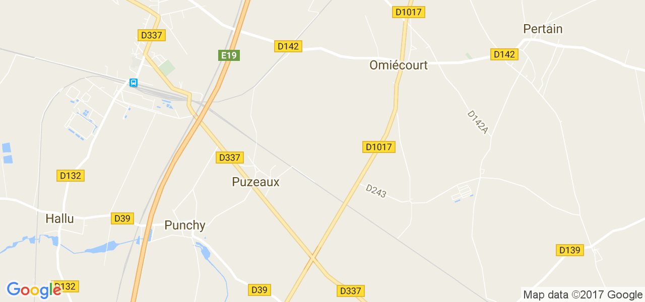 map de la ville de Puzeaux