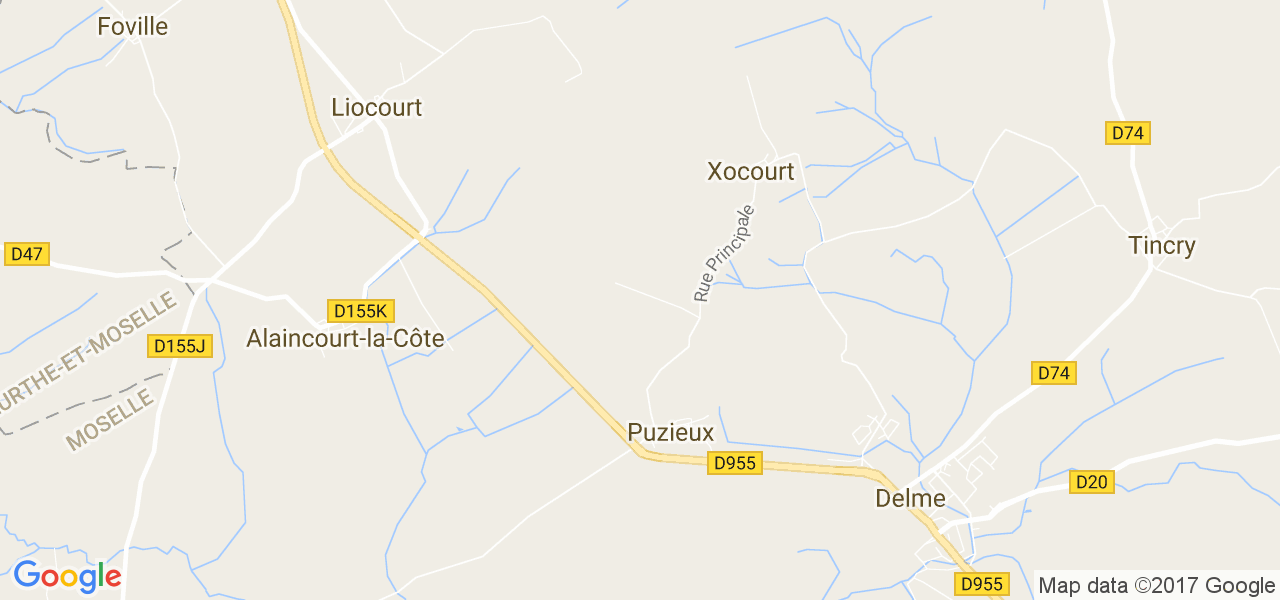 map de la ville de Puzieux