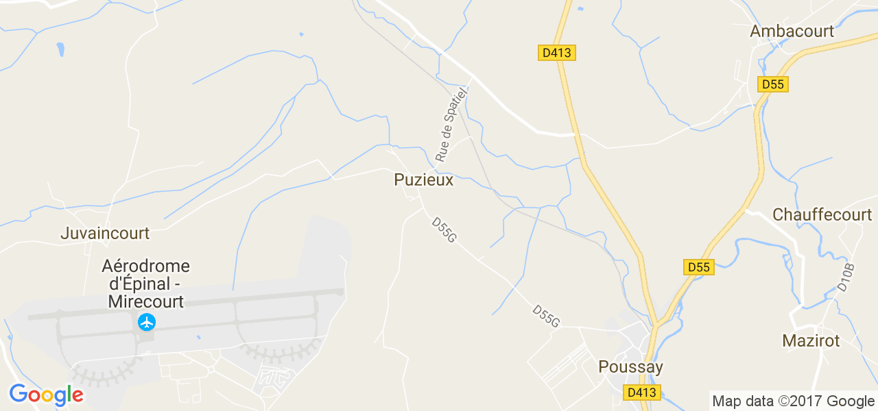 map de la ville de Puzieux