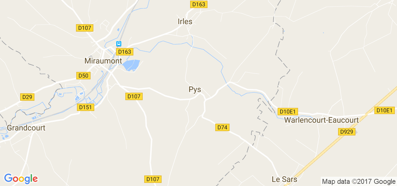 map de la ville de Pys