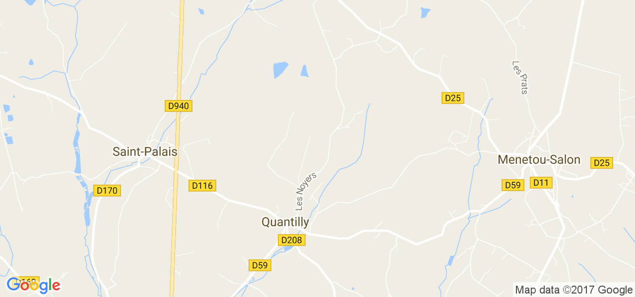 map de la ville de Quantilly