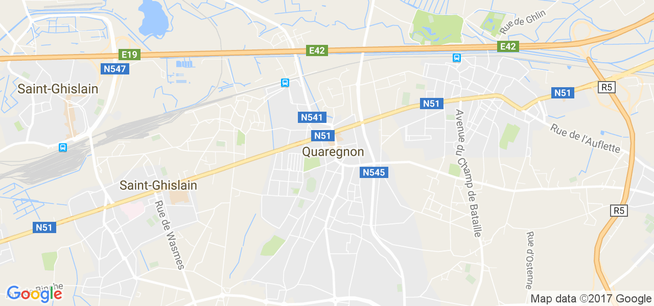 map de la ville de Quaregnon