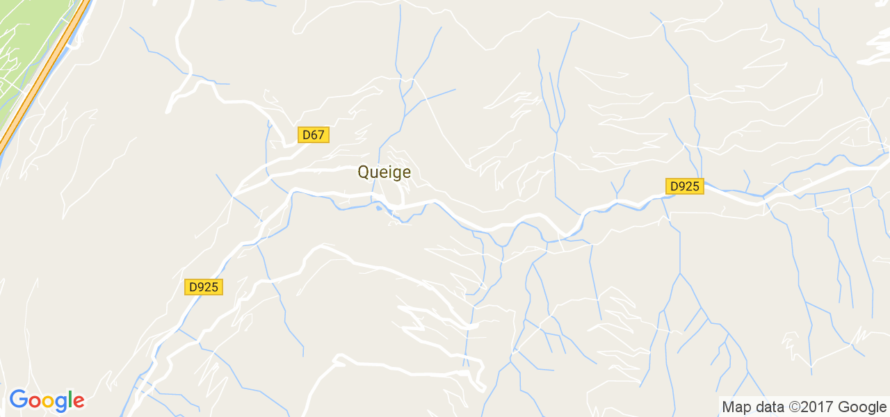 map de la ville de Queige