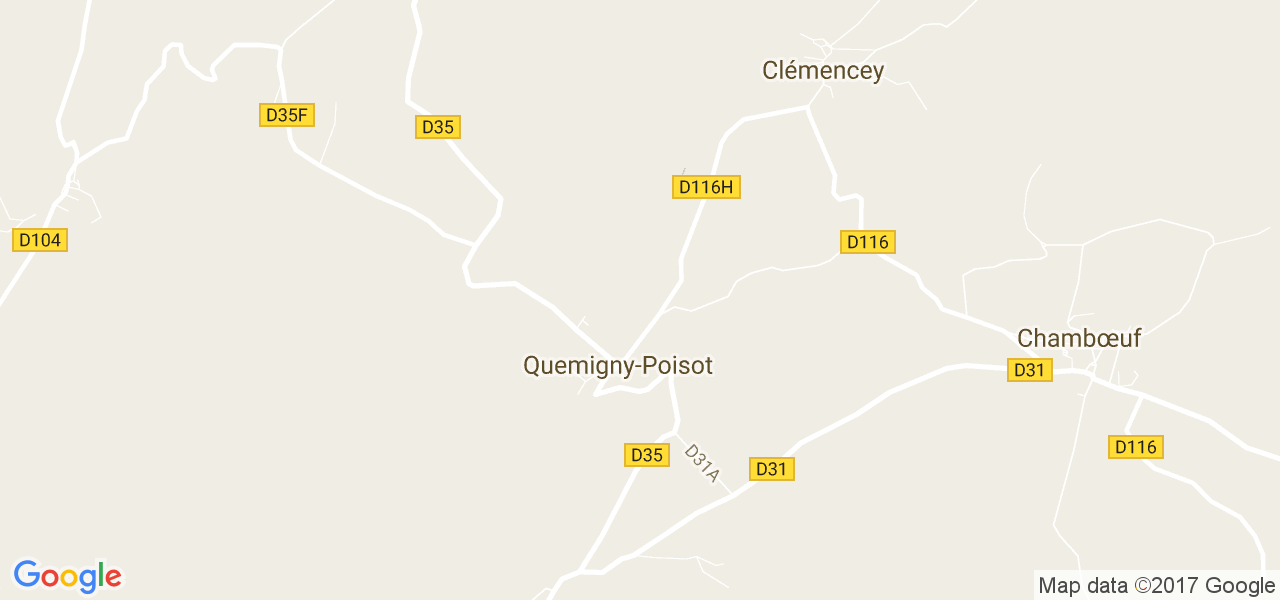 map de la ville de Quemigny-Poisot